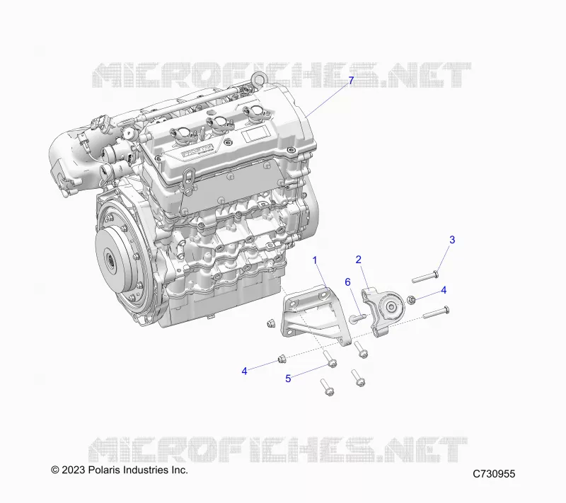 MOTOR, MOUNTING AND LONG BLOCK- R24X6L1RAH/AS/BH/BS (C730955)