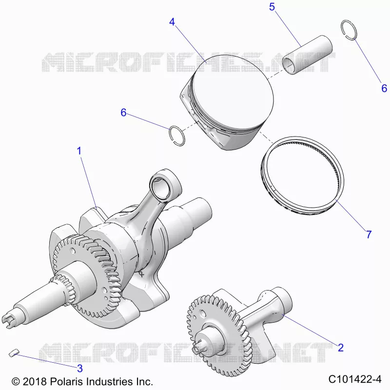 ENGINE, KURBELWELLE, PISTON AND BALANCE SHAFT