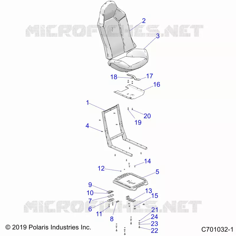 SITZ ASM. AND SLIDER
