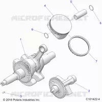 ENGINE, KURBELWELLE, PISTON AND BALANCE SHAFT