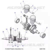 ENGINE, PISTON AND KURBELWELLE