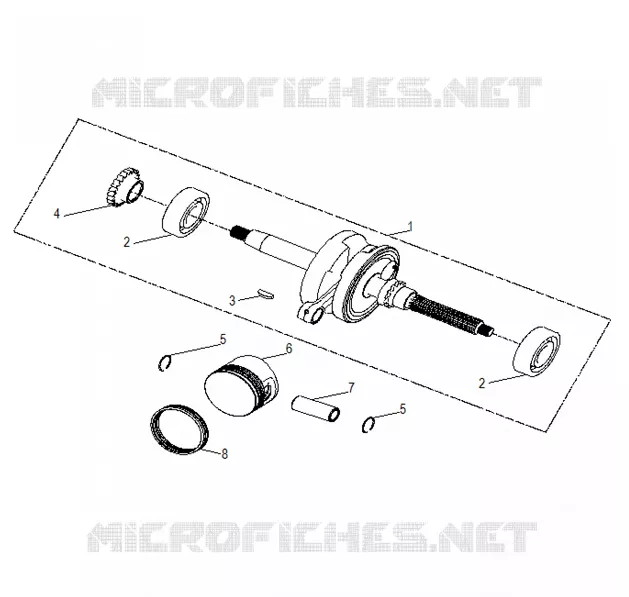ENGINE, KURBELWELLE AND PISTON