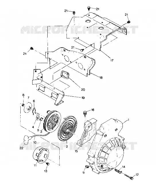 Gebläsegehäuse/RÜCKZUG ANLASSER Indy Lite (4919311931032A)