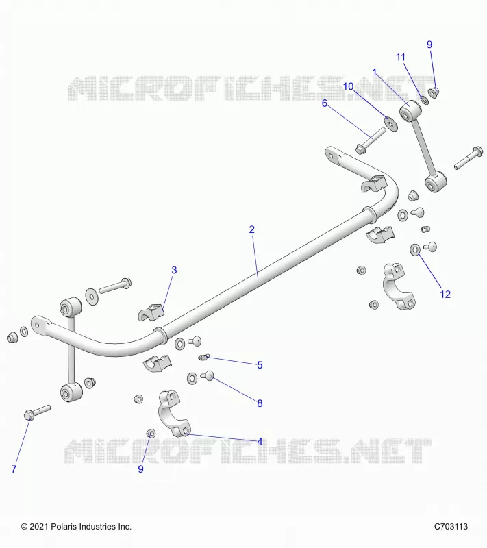 SUSPENSION, STABILISATORSTANGE, REAR