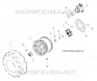 RADS, REAR TIRE AND BRAKE DISC