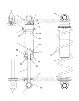 SUSPENSION, FRONT SHOCK TRACK (BLACK COIL OVER)