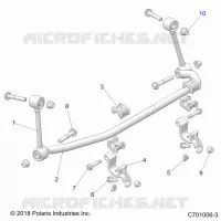 SUSPENSION, FRONT STABILISATORSTANGE- Z23NAK99A/99B (C701006-3)