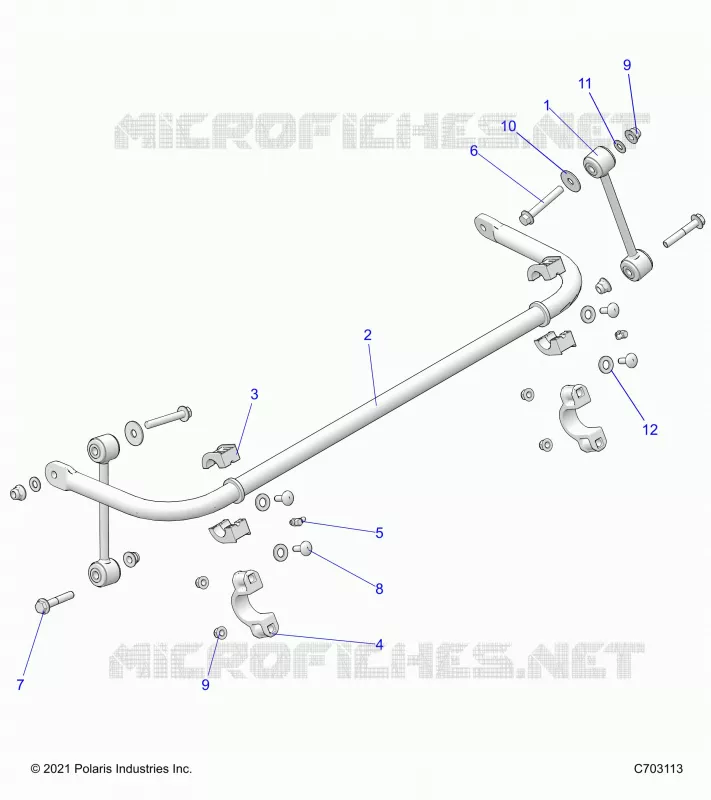 SUSPENSION, STABILISATORSTANGE, REAR