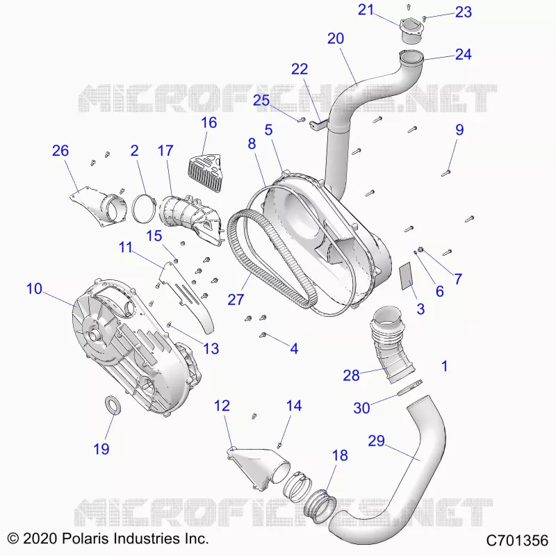 ANTRIEB, CLUTCH COVER AND DUCTING