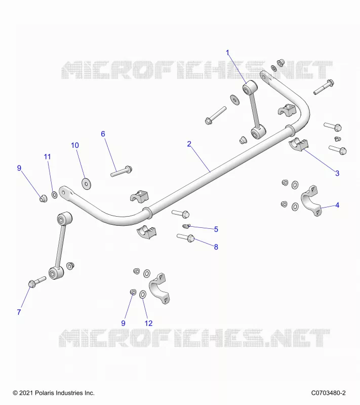 SUSPENSION, STABILISATORSTANGE, REAR