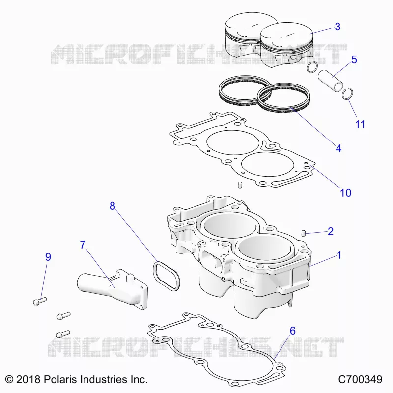 ENGINE, CYLINDER AND PISTON