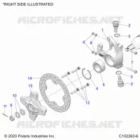 FRONT SUSPENSION HUB AND BRAKE DISC