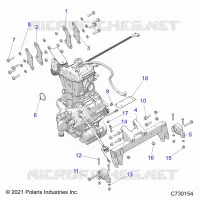 ENGINE, ÃŒBERTRAGUNG MOUNTING & LONG BLOCK- R23M4U57B4/B9 (C730154)