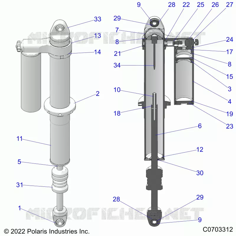 HINTERRADAUFHÃ„NGUNG SHOCK INTERNALS