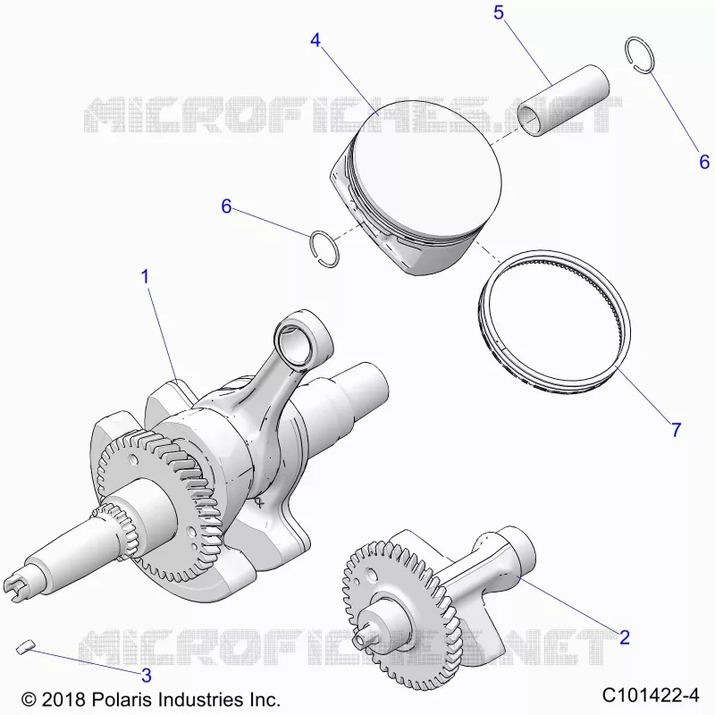 ENGINE, KURBELWELLE, PISTON AND BALANCE SHAFT