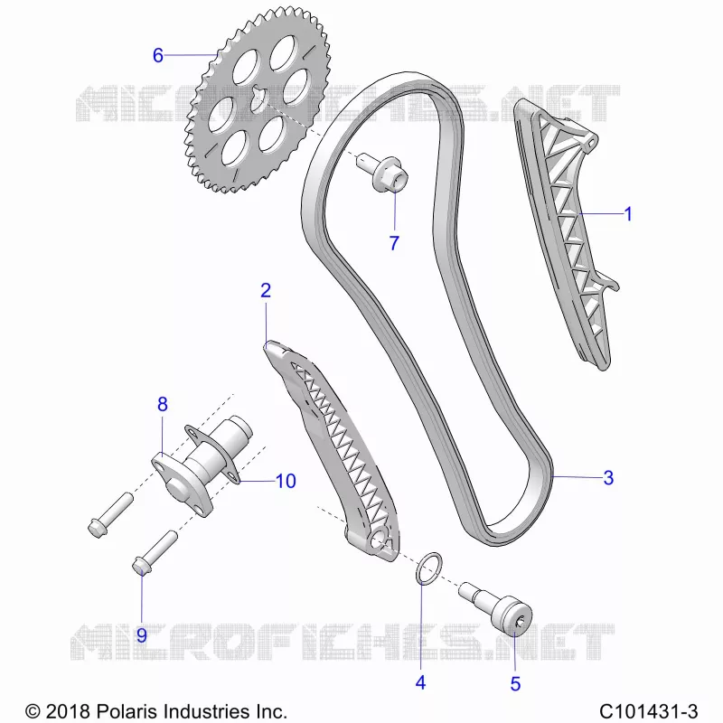 CAM CHAIN AND TENSIONER