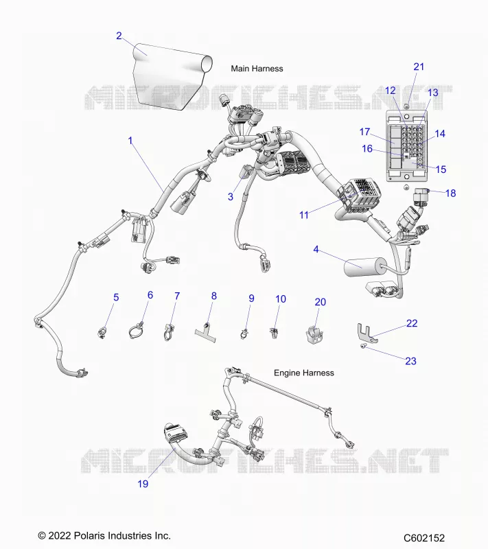 ELEKTRIC, WIRE HARNESS,CHASSIS/FUSE BLOCK, ENGINE