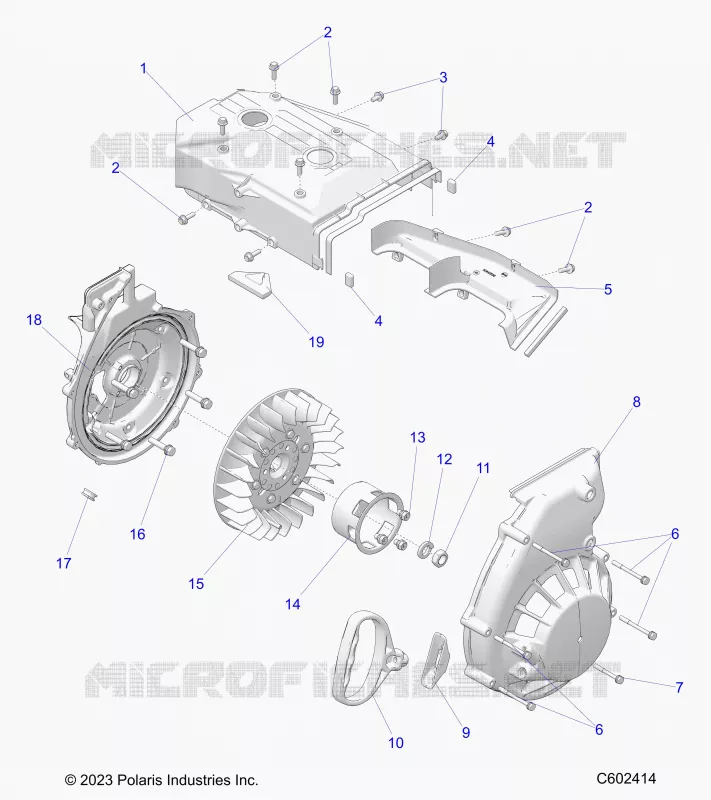 ENGINE, BLOWER HOUSING AND RÃŒCKZUG STARTER