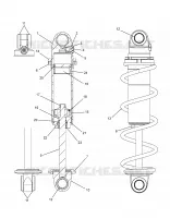 SUSPENSION, SCHOCK, FRONT TRACK (BLACK COIL OVER, SNOW CHECK INTL.)