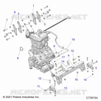 ENGINE, ÃŒBERTRAGUNG MOUNTING & LONG BLOCK 