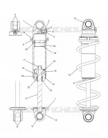 SUSPENSION, SCHOCK, FRONT TRACK (BLACK COIL OVER) (INTLY ONLY)