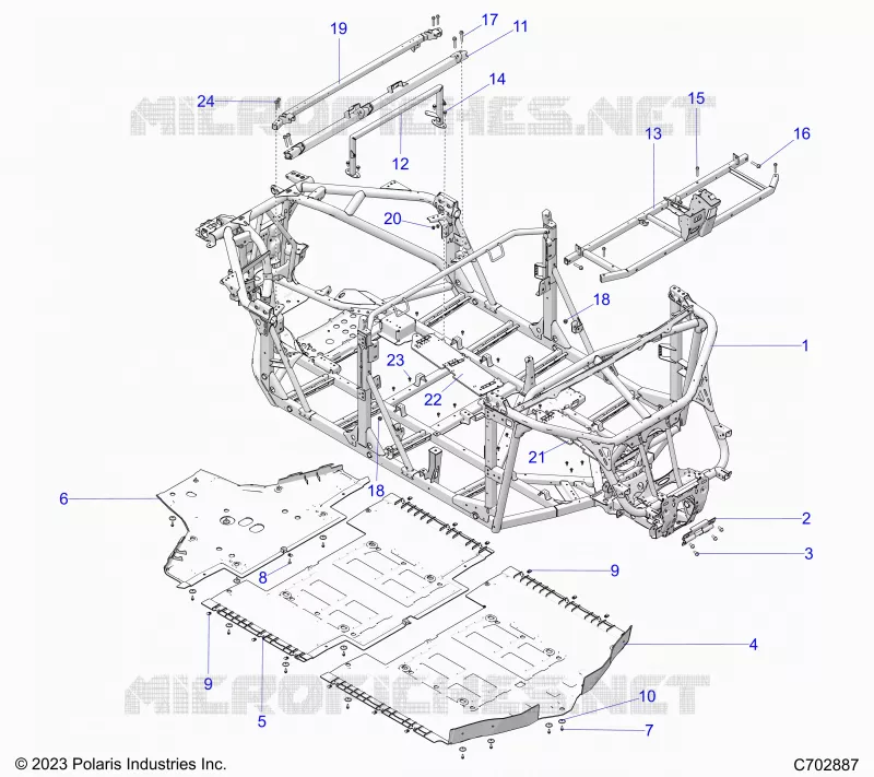CHASSIS, MAIN FRAME AND SKID PLATES