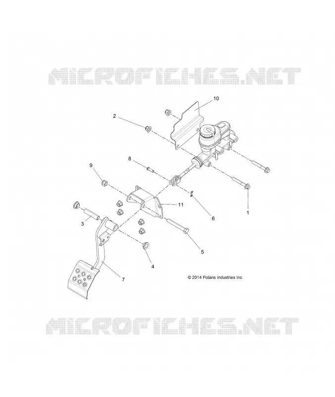 BRAKES, PEDAL AND MASTER CYLINDER MOUNTING