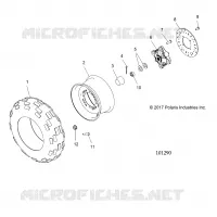 RADS, FRONT TIRE AND BRAKE DISC