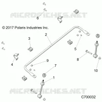 SUSPENSION, FRONT STABILISATORSTANGE