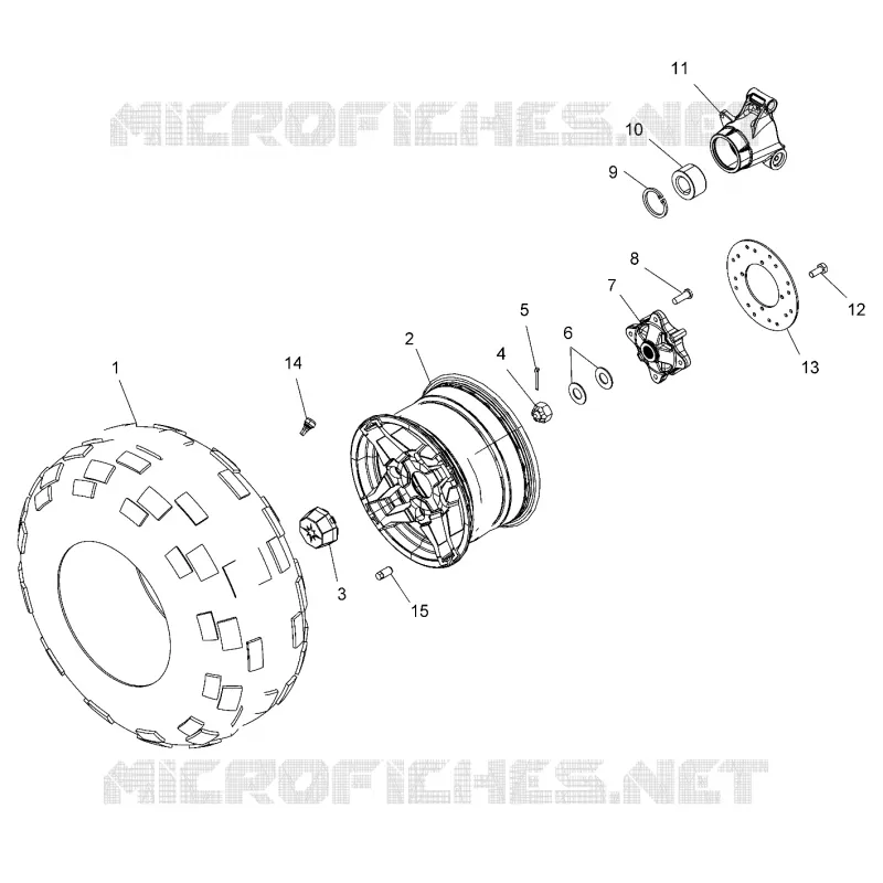 RADS, REAR TIRE AND BRAKE DISC