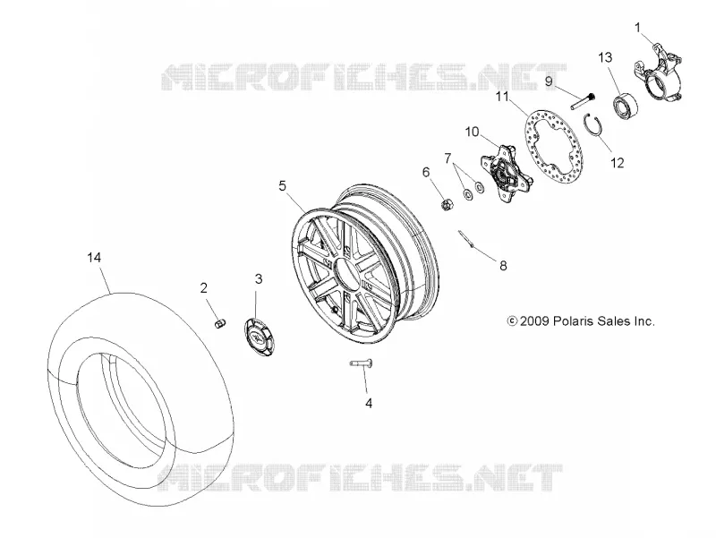 RADS, FRONT AND HUB
