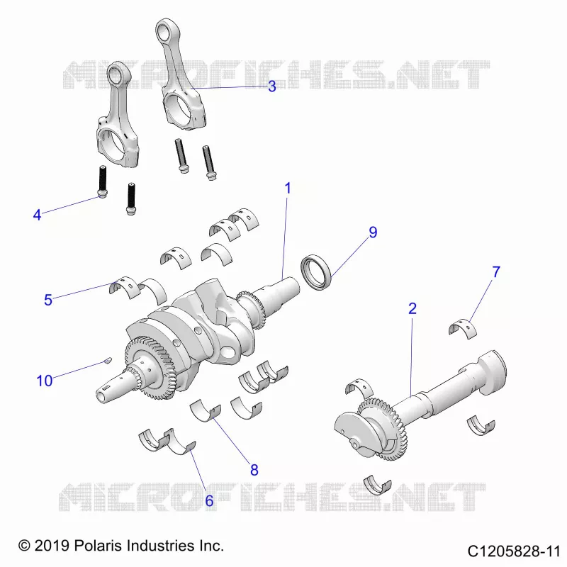 ENGINE, KURBELWELLE AND BEARINGS