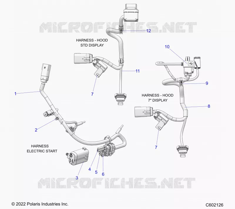 ELEKTRIC, WIRE HARNESS, HOOD, ELECTRIC START