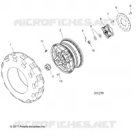 RADS, FRONT TIRE AND BRAKE DISC