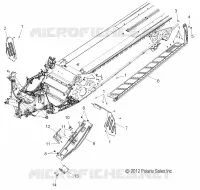 CHASSIS, CLUTCH GUARD AND FUßSTÜTZES (600/155 INCH)