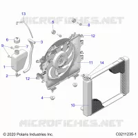 ENGINE, KÃŒHLSYSTEM, RADIATOR, FAN & OVERFLOW BOTTLE