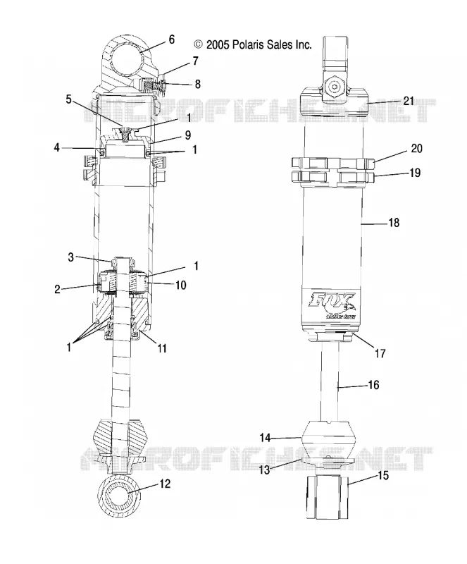 FRONT SCHOCK TRACK (FOX M-10/7043123)
