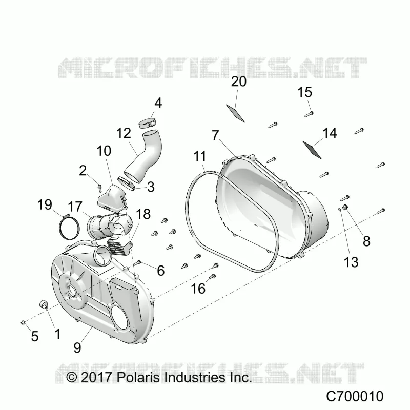 ANTRIEB, CLUTCH COVER AND DUCTING
