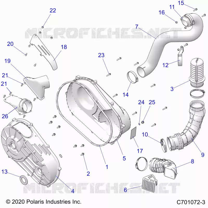 ANTRIEB, CLUTCH COVER AND DUCTING