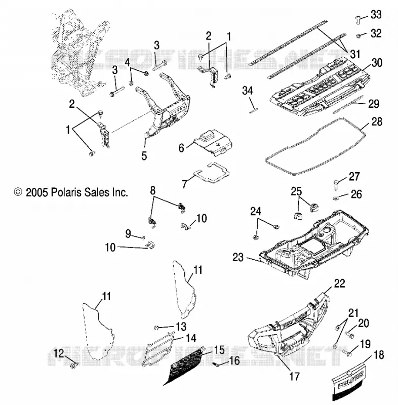 FRONT STORAGE AND BUMPER VORNE