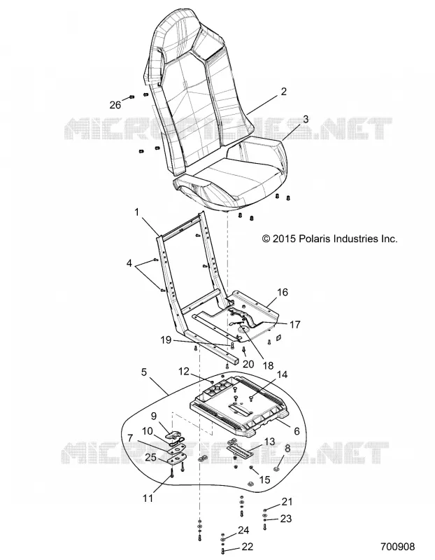 SITZ ASM. AND SLIDER