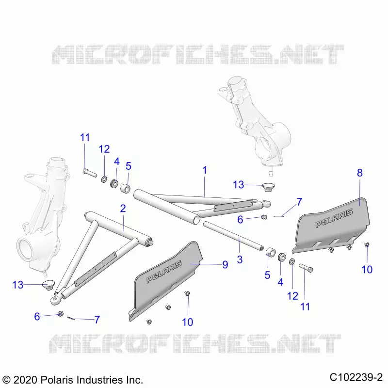 SUSPENSION, A-ARM AND STREBE MOUNTING
