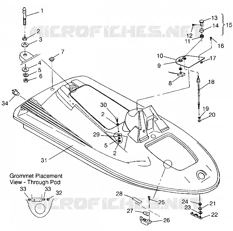 HULL   BODY SL 650 STD B954358 (4932923292A006)