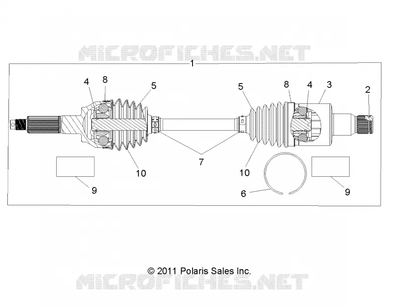 ANTRIEB, REAR HALF SHAFT (TO 4/25/16)