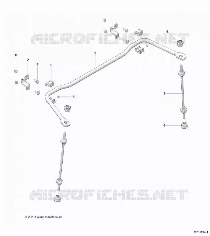SUSPENSION, REAR STABILISATORSTANGE