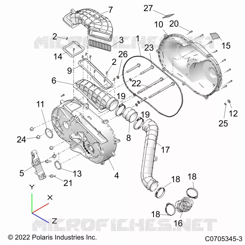 ANTRIEB, CLUTCH COVER AND DUCTING