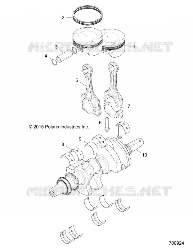ENGINE, KURBELWELLE AND PISTON