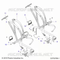SITZ BELT MOUNTING, FRONT, 6 POINT