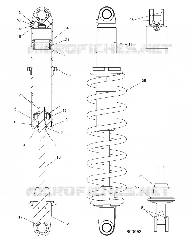 SUSPENSION, FEDER TRACK (COIL OVER)