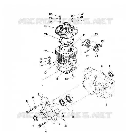 CRANKCASE AND ZYLINDER STAR TRAK (4912731273018A)